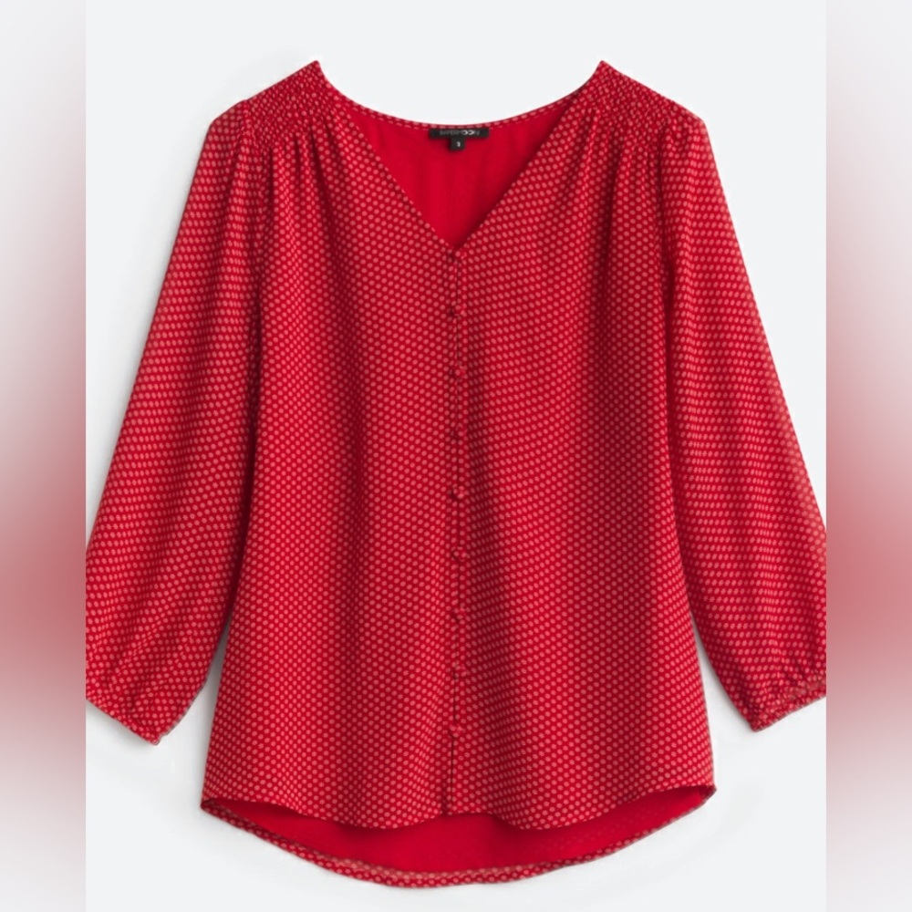 PAPERMOON Willa Smocked Detail Blouse - EUC